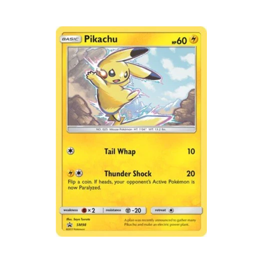 포켓몬 TCG 피카츄 P 썬 & 문 프로모카드 (영문판)