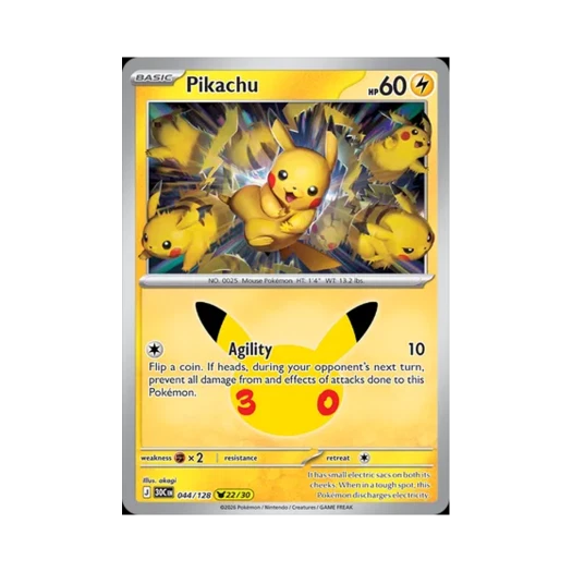포켓몬 TCG 피카츄 22/30 30주년 기념 피카츄 컬렉션 (영문판)