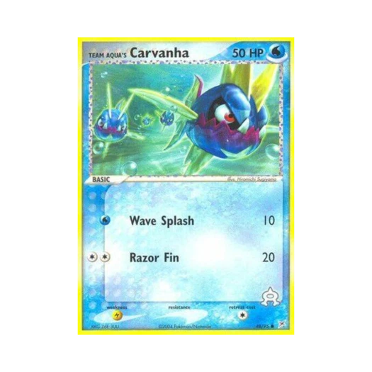 Pokemon TCG Team Aqua's Carvanha C EX Team Magma vs Team Aqua (English Ver.)