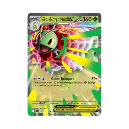 포켓몬 TCG 메가 메가니움 ex DR 메가 에볼루션 어센드 히어로즈 (영문판)