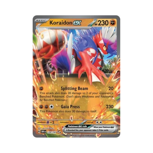 포켓몬 TCG 코라이돈 ex DR 옵시디언 플레임즈 (영문판)