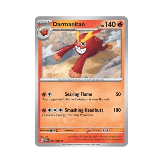 포켓몬 TCG 불비달마 U 블랙볼트 (영문판) 카드 이미지