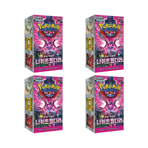 포켓몬 TCG 스칼렛 & 바이올렛 강화 확장팩 나이트원더러 4박스 (총 120팩/한글판) 카드 이미지