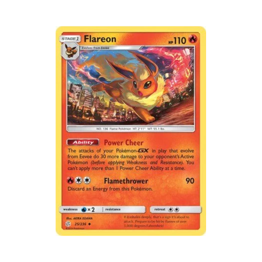 Pokemon TCG Flareon U Cosmic Eclipse (English Ver.)