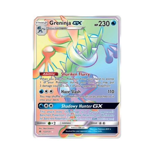 포켓몬 TCG 개굴닌자 GX RR 포비든 라이트 (영문판)