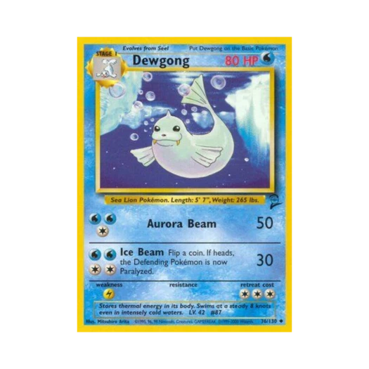 Pokemon TCG Dewgong U Base Set 2 (English Ver.)