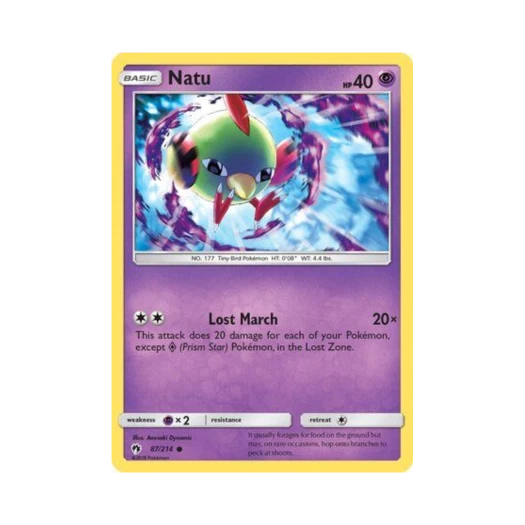 포켓몬 TCG 네이티 C 로스트 썬더 (영문판)