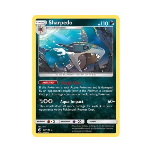 Pokemon TCG Sharpedo RH Sun & Moon (English Ver.)