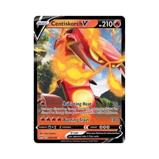 Pokemon TCG Centiskorch V HRV Darkness Ablaze (English Ver.)