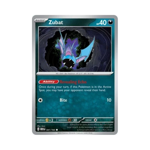 포켓몬 TCG 주뱃 C 스칼렛 & 바이올렛 151 (영문판) 카드 이미지