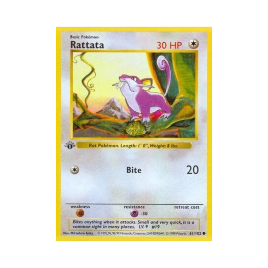 Pokemon TCG Rattata C Base Set (English Ver.)