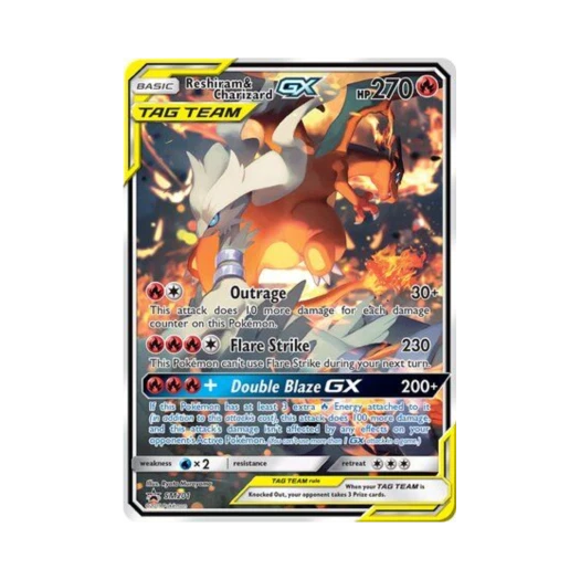 Pokemon TCG Reshiram & Charizard GX Jumbo P Sun & Moon Promos (English Ver.)