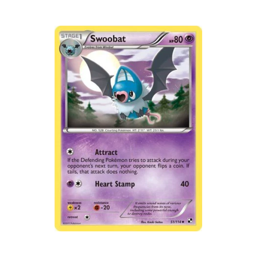 포켓몬 TCG 맘박쥐 U 블랙 & 화이트 (영문판)