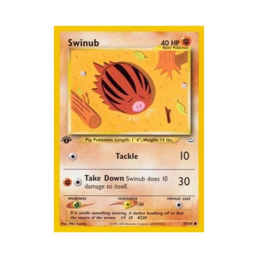 Pokemon TCG Swinub C Neo Revelation (English Ver.)