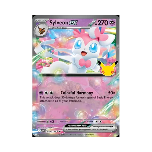 포켓몬 TCG 님피아 ex RR 30주년 기념 (영문판)