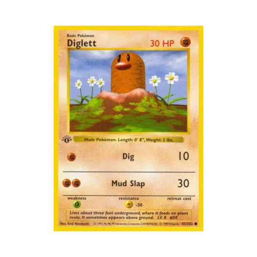 Pokemon TCG Diglett C Base Set (English Ver.)