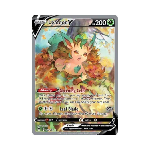 포켓몬 TCG 리피아 V RU 이볼빙 스카이즈 (영문판) 카드 이미지