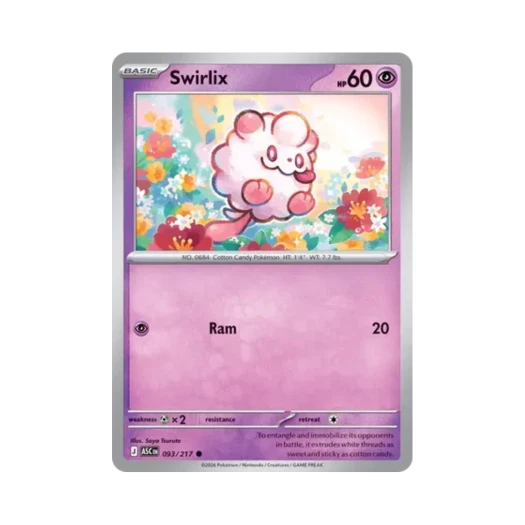 포켓몬 TCG 나룸퍼프 C 메가 에볼루션 어센드 히어로즈 (영문판)