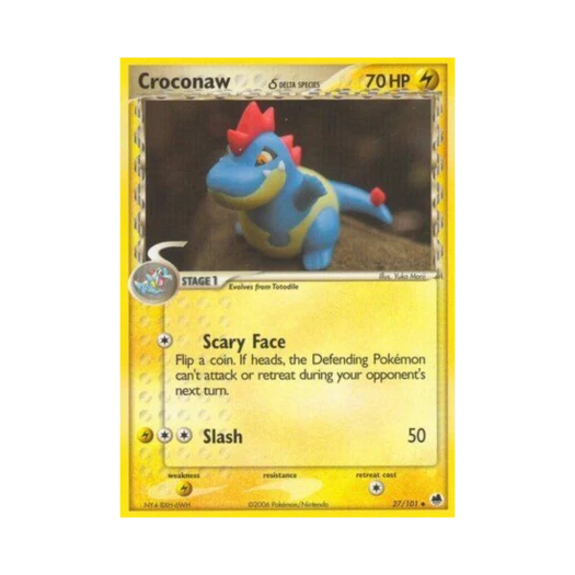 Pokemon TCG Croconaw U EX Dragon Frontiers (English Ver.)