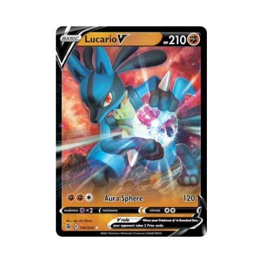 포켓몬 TCG 루카리오 V HRV 퓨전 스트라이크 (영문판)
