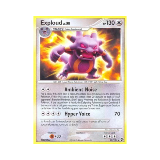 Pokemon TCG Exploud R Great Encounters (English Ver.)