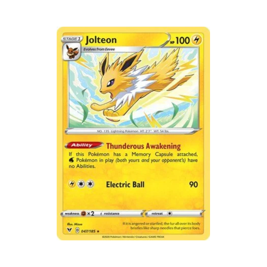 포켓몬 TCG 쥬피썬더 R 비비드 볼티지 (영문판)