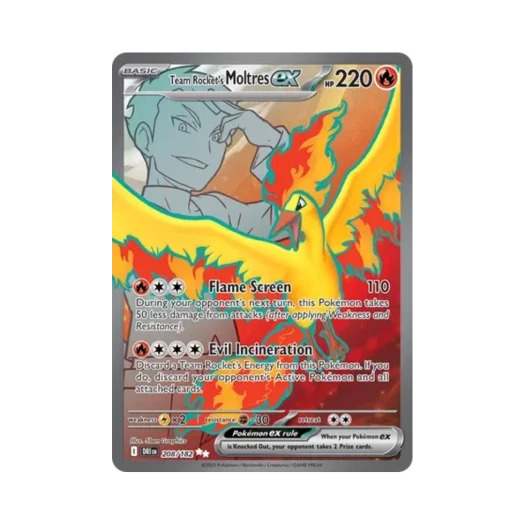 포켓몬 TCG 로켓단의 파이어 ex UR 데스티니드 라이벌스 (영문판)