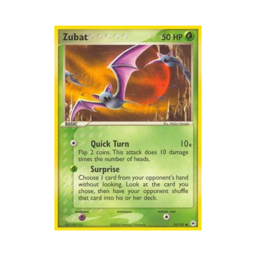 포켓몬 TCG 주뱃 C EX 히든 레전드 (영문판)