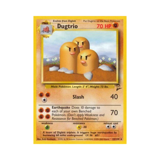 Pokemon TCG Dugtrio R Base Set 2 (English Ver.)