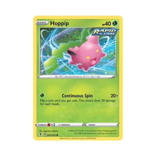 Pokemon TCG Hoppip C Evolving Skies (English Ver.)