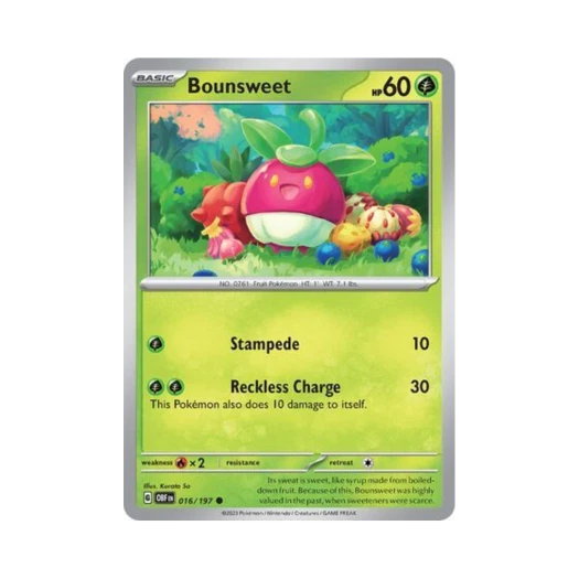 Pokemon TCG Bounsweet C Obsidian Flames (English Ver.)
