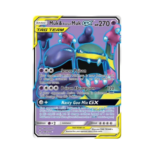 포켓몬 TCG 질뻐기 & 알로라 질뻐기 GX RU 언브로큰 본즈 (영문판)
