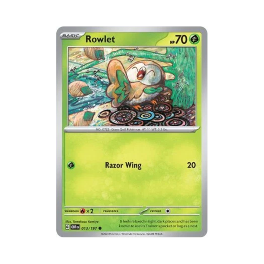 포켓몬 TCG 나몰빼미 C 옵시디언 플레임즈 (영문판) 카드 이미지