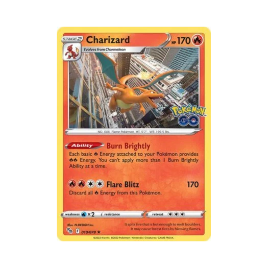 포켓몬 TCG 리자몽 RH 포켓몬 고 (영문판)