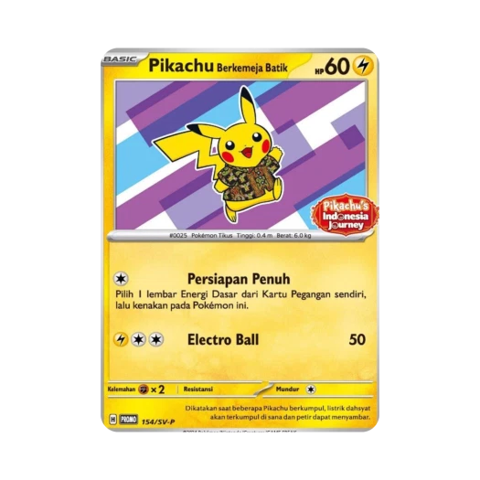Pokemon TCG Batik Wearing Pikachu Xatu P Scarlet & Violet Promos (Indonesian Ver.)