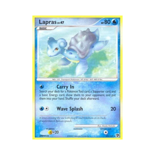 Pokemon TCG Lapras R Great Encounters (English Ver.)