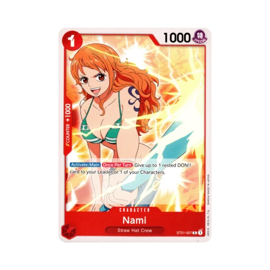 원피스 TCG 나미 C ST01-007 스타트 덱 밀짚모자 일당 (영문판) 카드 이미지