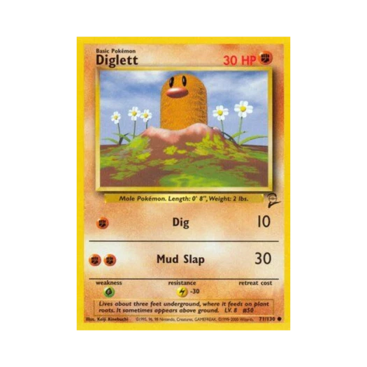 Pokemon TCG Diglett C Base Set 2 (English Ver.)