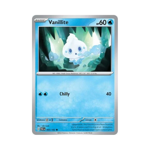 Pokemon TCG Vanillite C Paradox Rift (English Ver.)