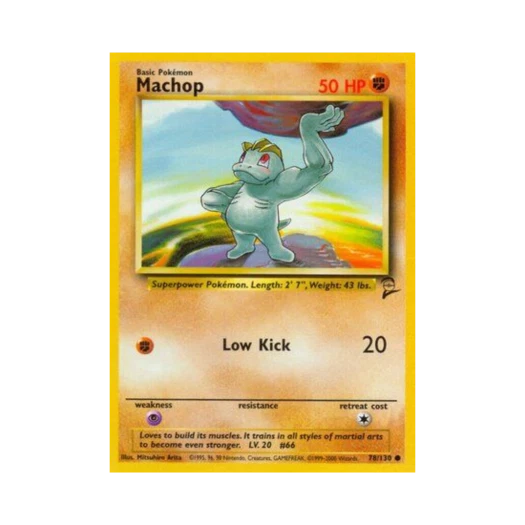 Pokemon TCG Machop C Base Set 2 (English Ver.)
