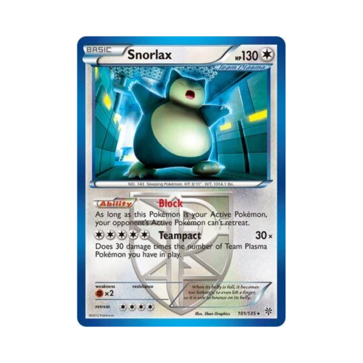 포켓몬 TCG 잠만보 R 플라스마 스톰 (영문판)