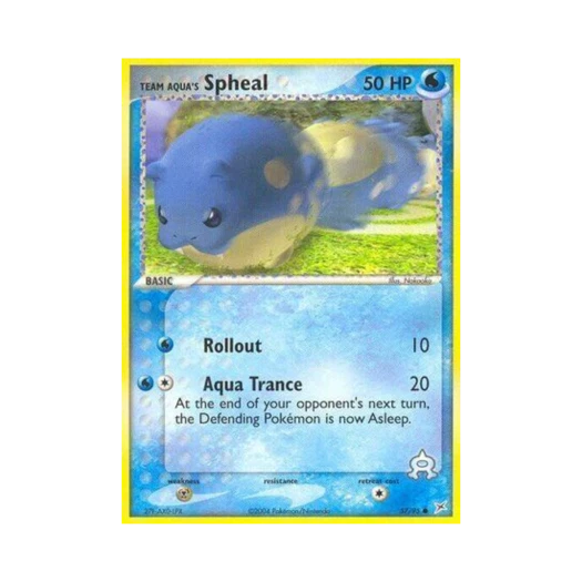 Pokemon TCG Team Aqua's Spheal C EX Team Magma vs Team Aqua (English Ver.)