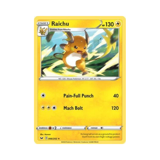 포켓몬 TCG 라이츄 R 소드 & 실드 (영문판)
