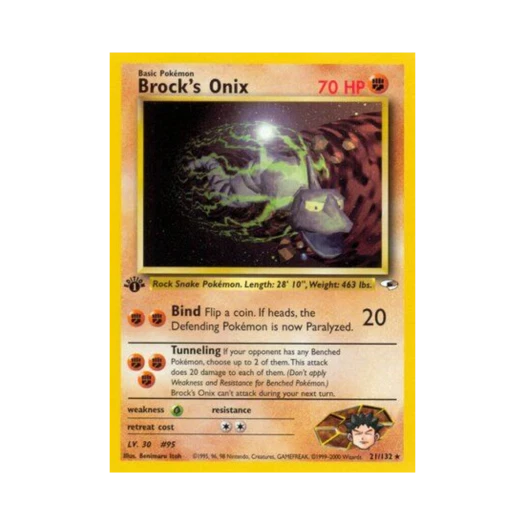 포켓몬 TCG 웅의 롱스톤 R 짐 히어로즈 (영문판)
