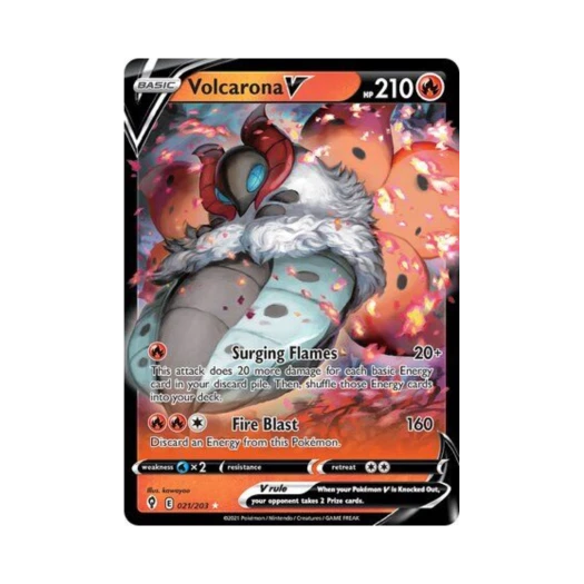 포켓몬 TCG 불카모스 V HRV 이볼빙 스카이즈 (영문판)