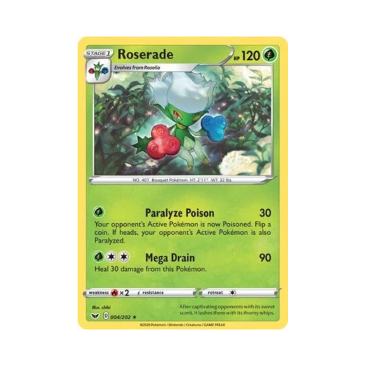 Pokemon TCG Roserade R Sword & Shield (English Ver.)