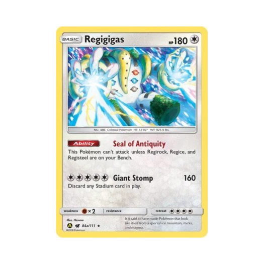 Pokemon TCG Regigigas RH Yellow A Alternate (English Ver.)
