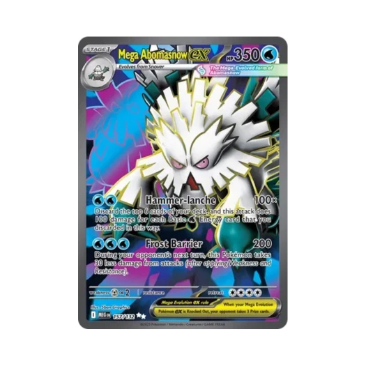 포켓몬 TCG 메가 눈설왕 ex UR 메가 에볼루션 (영문판)