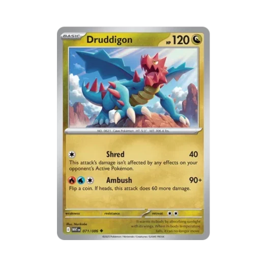 Pokemon TCG Druddigon U White Flare (English Ver.)