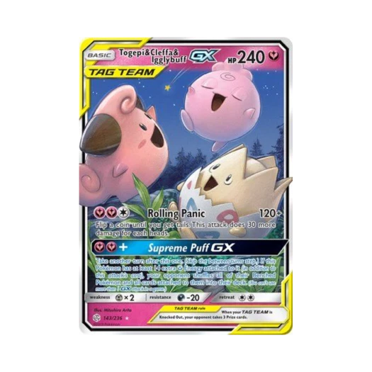 포켓몬 TCG 토게피 & 삐 & 푸푸린 GX RHG 코스믹 이클립스 (영문판)